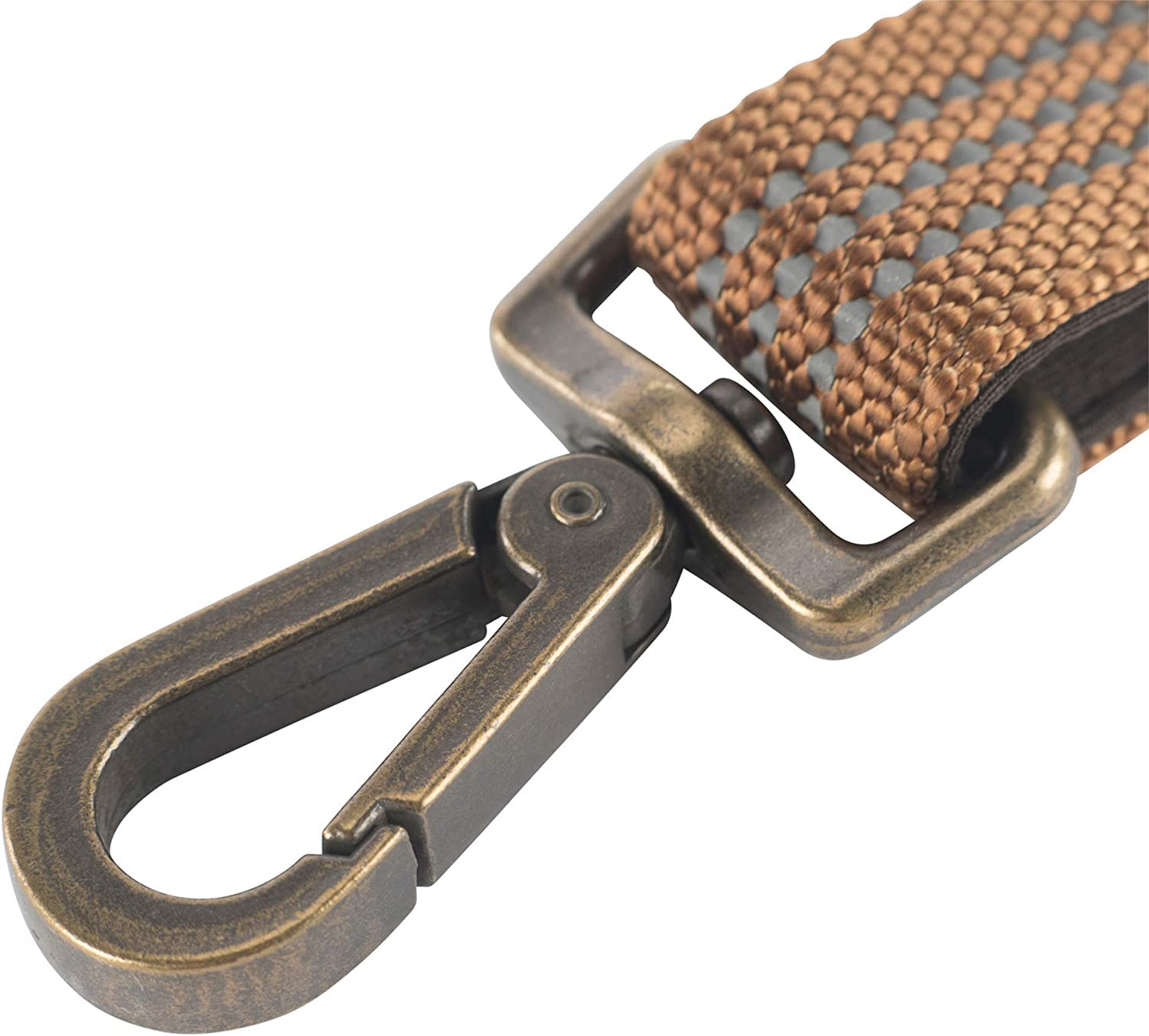 Dog Leash Brown/Brushed Brass, Large