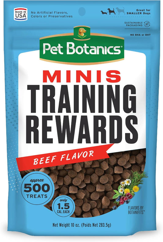 10 Oz. Pouch Training Reward Mini Soft & Chewy, Beef Flavor, with 500 Treats per Bag, the Choice of Top Trainers